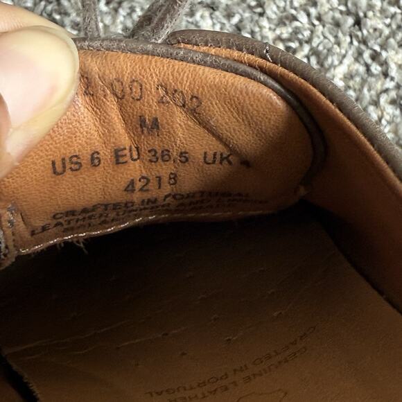 Samuel Hubbard Women's US 6 All Aboard Oxford Taupe Brown Leather Shoe Preppy - Picture 10 of 10